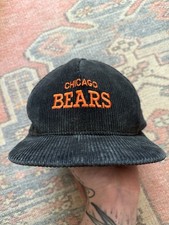 Vintage Black Corduroy Bears Snapback Hat Made In The USA
