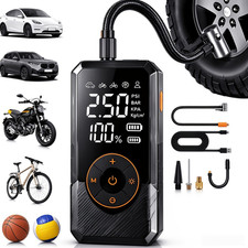 Portable Tire Super Inflator Air Compressor, 180PSI Cordless Electric Bike Pump