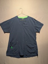 Carhartt Force Scrub Top Womens Medium Black V-Neck Medical Nurse Work Utility