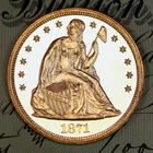 * 1871 ULTRA DCAM * PRISTINE++ GEM PROOF SEATED LIBERTY DOLLAR * FROM COLLECTION