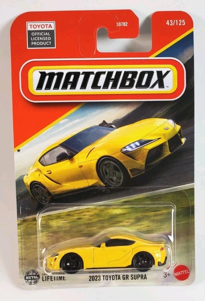 Lote de 3 coches Hot Wheels '20 TOYOTA GR SUPRA 56th Aqua Matchbox '23 GR blanco amarillo Foto 3 de 4