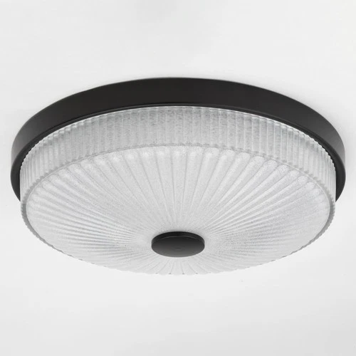 Vaxcel Lighting C0324 Preston 13"W LED Flush Mount Drum Ceiling - Black - Picture 3 of 12