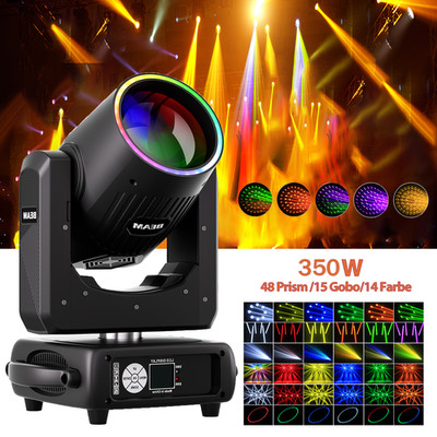 350W 48 Prism Beam Moving Head Bühnenlicht Spot 15 Gobo DMX Stage DJ Party Bar
