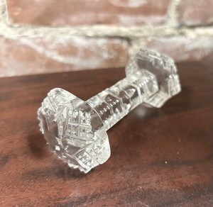 Vintage cut glass Crystal  Faceted Knife Rest  3 3/4”