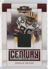 2009 Donruss Threads Century Collection Materials 25/250 Donald Driver #6 mi7