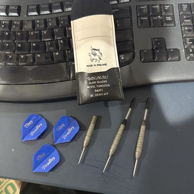 Vtg ALLEN GLAZIER Winmau darts Set steel tips Win mau Nickel Tungsten