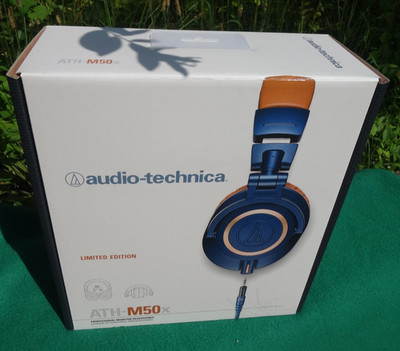 Audio-Technica ATH-M50xBL blue/brown headphones VERY RARE!  NIB Limited Edition