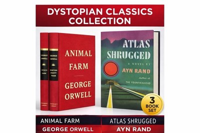 Dystopian Classics Collection 1984 Animal Farm Atlas Shrugged Orwell Rand