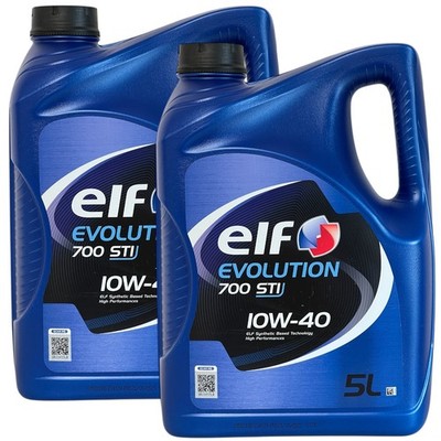 2x5  Liter ELF EVOLUTION 700 STI 10W-40 Motorenöl 10W40 Motoröl A3 B4 Renault MB