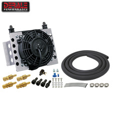 Derale 15 Row Atomic Cool Plate Fin Remote Transmission Cooler Kit -6an