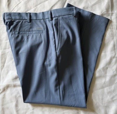 Izod Golf Men's Slim Fit Golf Pants Size 36x30 Flat Front Slate Blue