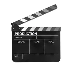 Acrylic Clapperboard Film Clapboard Movie Director's Slate Cut Action XYMG