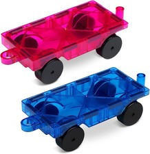 Magnetic Car Building Tiles STEM Toys Kids Construction Vehicle Set