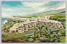 Postcard the Kona Surf Hotel in Keauhou Bay, HI.