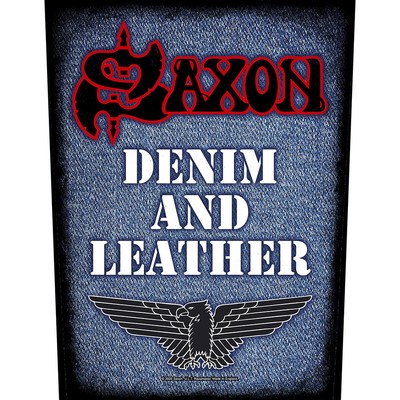 Saxon: Denim & Leder Rücken Patch (Aufnäher) -