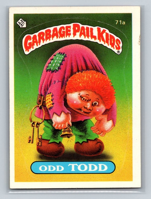 1985 Topps Garbage Pail Kids Series 2 #71a Odd Todd Sticker Card