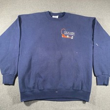 Vintage 90s Lee Heavyweight Sweatshirt Mens XL Navy Blue Clemson Made in USA