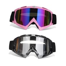 Dirt Bike Goggles ATV Motocross Pink Frame color Lens black Frame clear Lens