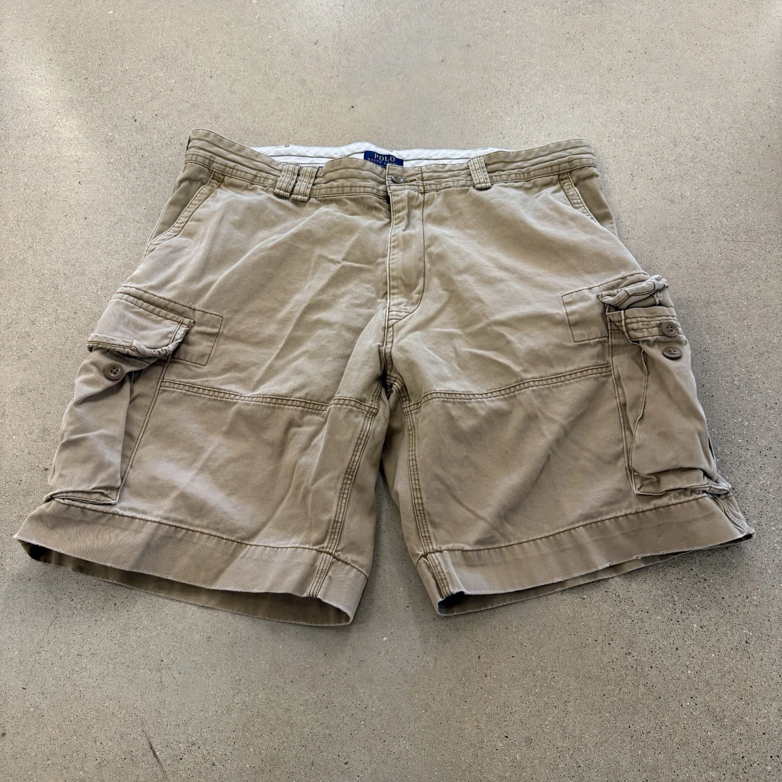 Polo By Ralph Lauren Shorts Mens 40 Hiking Cargo Utility Brown Preppy