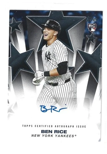 2025 TOPPS BASEBALL STARS AUTO RC #BSAU-BRI BEN RICE YANKEES MINT L@@K