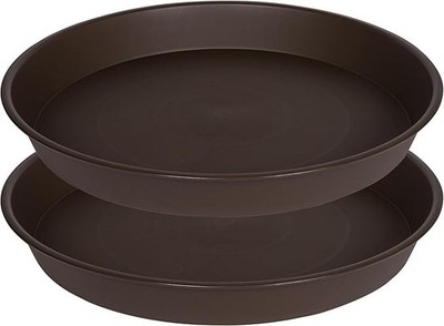 2 Pack of 18 19 inch Tray Large Plant Saucer Bird Baths Tray Deep Durable Bir...