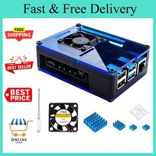 Raspberry Pi 4 Case With Fan Cooling 4Pcs Aluminum Heat Sinks Case For Raspberry