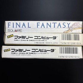 Final Fantasy I II III Famicom FC Complete CIB 3 Game Set Square  Box Manual