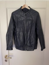 Jacke Vintage Herren Lederjacke dunkelblau S / M Größe 46
