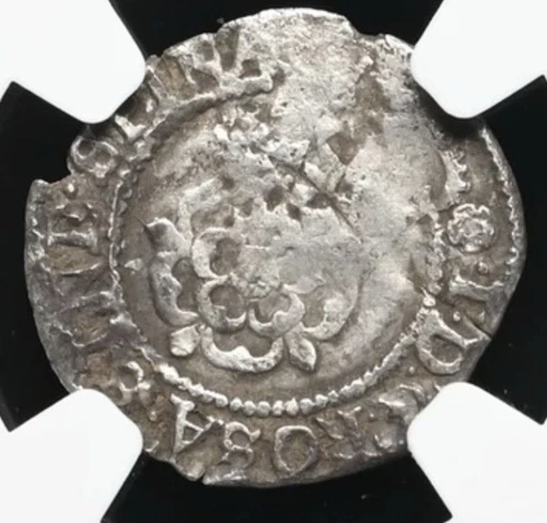 King James I 1605-06 AD ENGLAND Two Pence Halfgroat 2P Bible Coin S-2659, NGC XF
