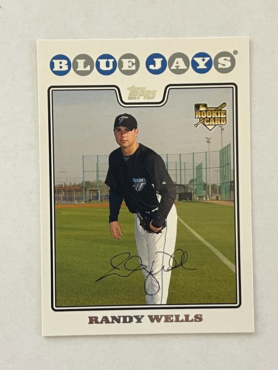 2008 TOPPS RANDY WELLS #593 ROOKIE PITCHER TORONTO BLUE JAYS