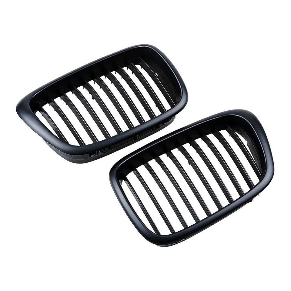 2X Matte Black Front Kidney Grill Grille for BMW E39 M5 528i 525i 540i 1997-2003 Foto 4 de 4