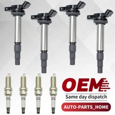 4Pack Ignition Coil UF596 Iridium Spark Plug For Toyota Corolla Prius Lexus 1.8L