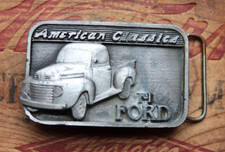 Vtg Buckles of America Classic Frod F-1 Pickup Truck Pewter Belt Buckle