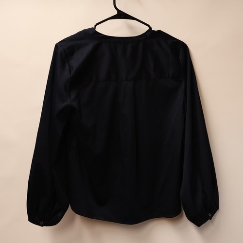 Women's Madewell Navy V-Neck Long Sleeve Blouse Size S - Picture 4 of 14