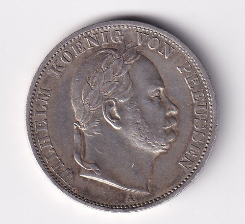 Münze Silber Preußen Siegestaler 1866 in vz hübsch nsw-leipzig