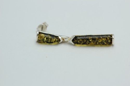 Pendientes De Diseñador De Ámbar 925 Plata De Ley Joyería De Ámbar Única - Imagen 3 de 10
