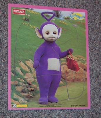 Teletubbies Wood Frame Tray Wooden Puzzle Playskool Tinky Winky Wood Frame Tray Wooden Puzzle