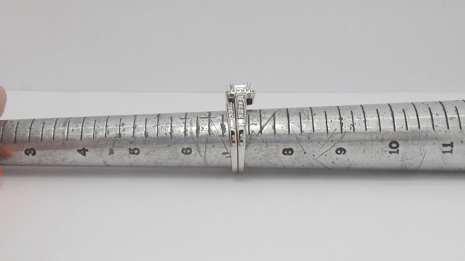 1CT Natural Diamond Halo Engagement Wedding Ring Bridal Set 10K White Gold Band