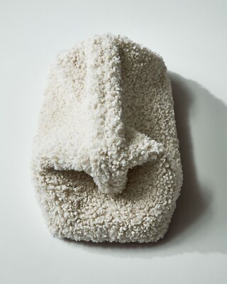 COS Rare FLUFFY TEDDY FLEECE CLUTCH Oversized FAUX FUR BAG Faux