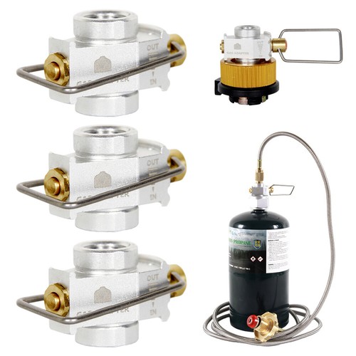AU* Gas Refill Adapter Leakproof Camping Canister Vent Valve for Outdoor Backpac - Imagen 11 de 15