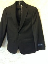 JOSEPH FEISS BOYS FORMAL BLAZER/JACKET, BLACK RAYON BLEND, SZ 8R, NWT