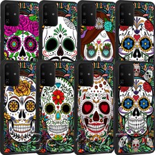 Hermosa y única Funda de Teléfono Calavera Tatuaje Rosa para Samsung s23 S24+U Cubierta