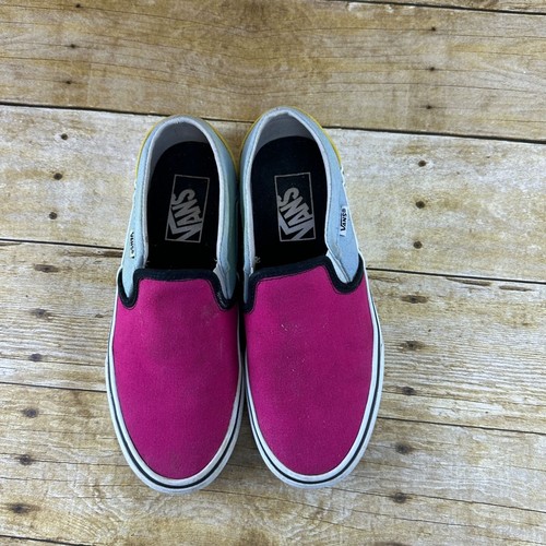 Vans off the Wall Asher Color Block Slip on Sneakers Skate Women Size 6 - Picture 6 of 10