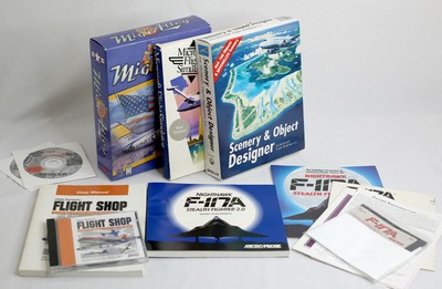BIG BOX PC LOT Microsoft Flight Sim Mig Alley MS-DOS 5.25'' Vintage