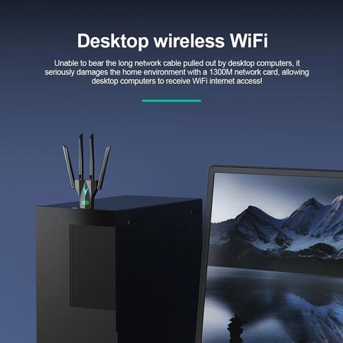 USB 3.0 Wireless WIFI Adapter 1300Mbps Long Range Dongle Dual Band Network lot - Picture 10 of 11