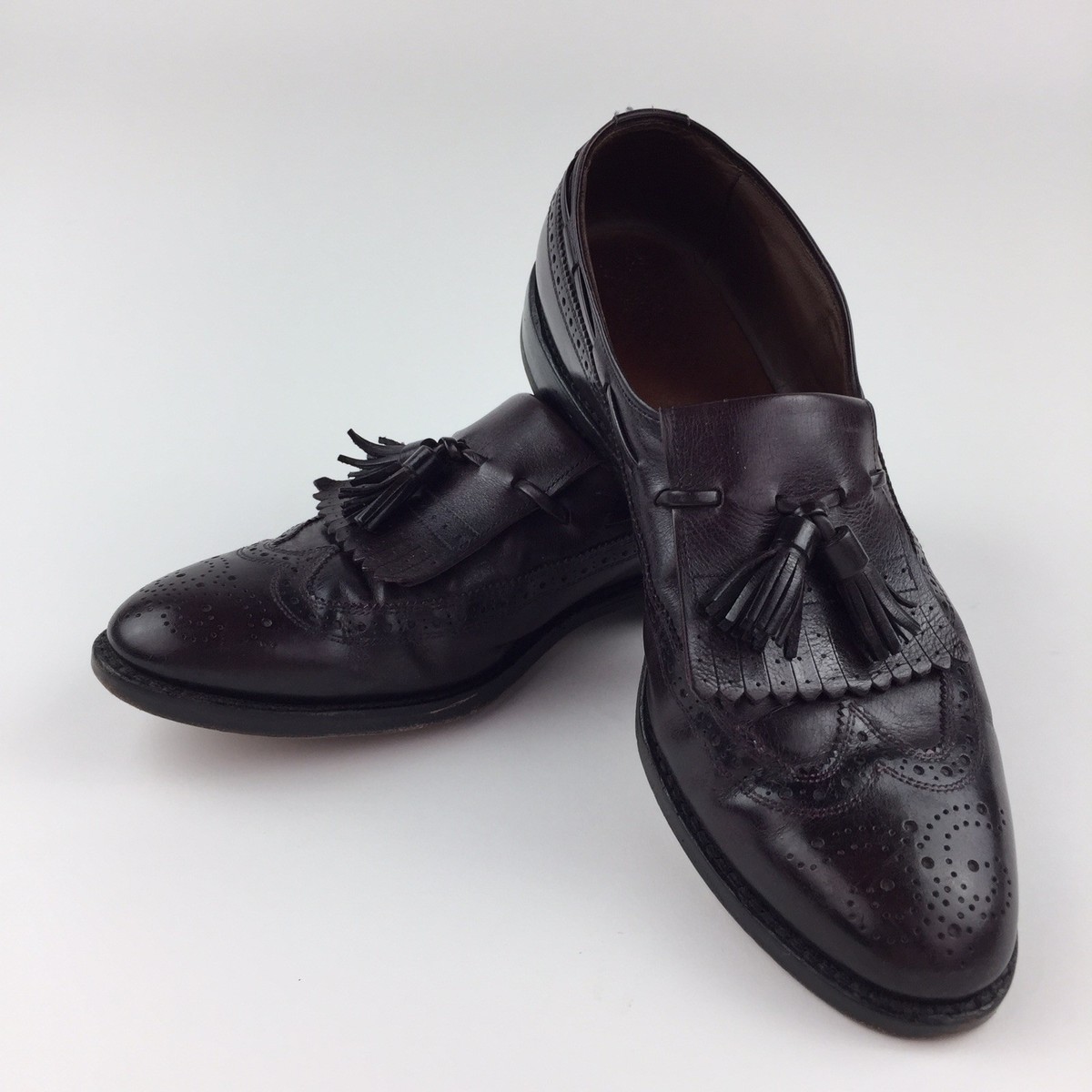 Allen Edmonds Arlington Burgundy Wingtip Brouge Kiltie Tassel‎ Loafers Mens 10.5 ALLEN EDMONDS ARLINGTON BURGUNDY KILTIE MEN main image 3