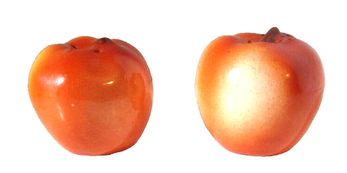 Salero y pimentero de manzana de cerámica vintage Japón sin tapones - Imagen 2 de 8