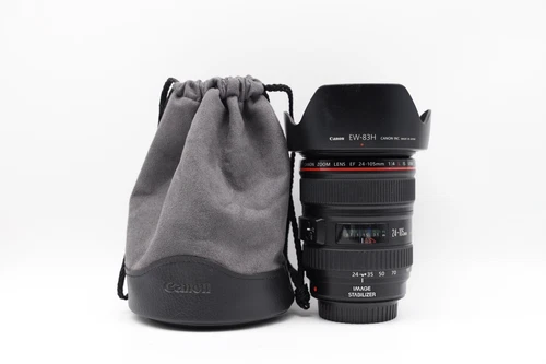 Canon EF 24-105mm f4 L IS USM Lens W/ Hood + Pouch #32