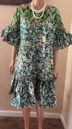 BEAUTIFULL AFRICAN PRINT DRESS FOR WOMEN. ANKARA WAX DRESS. COTTON - Picture 6 of 9