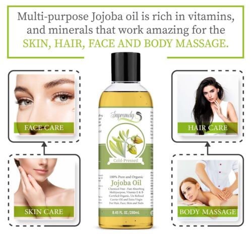 250ml Jojoba Golden Oil 100% Pure Cold Pressed Unrefined Hair & Skin Care DIY - Picture 5 of 7